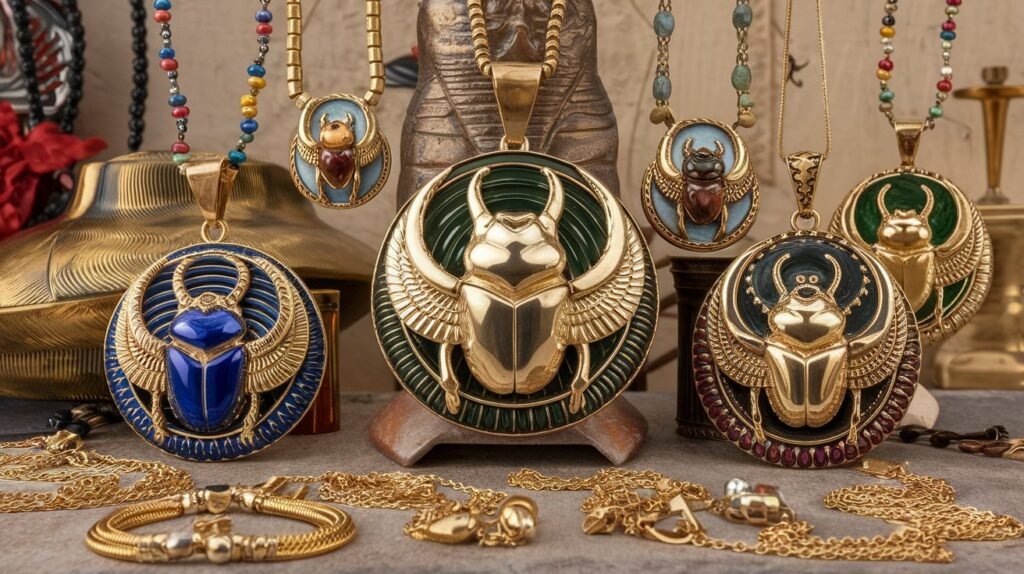 Scarab Necklaces for Sale